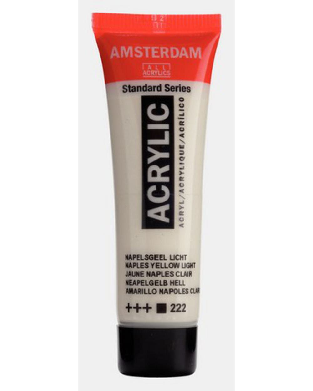 Amsterdam, Acrylic, Art & School, Paint, 20ml, 974510, Naples Yellow Light